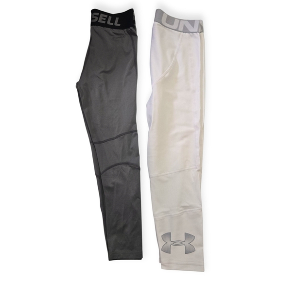 Boy's Large Under Armour And Russell Compression Pants Size Large NWT - Picture 1 of 9